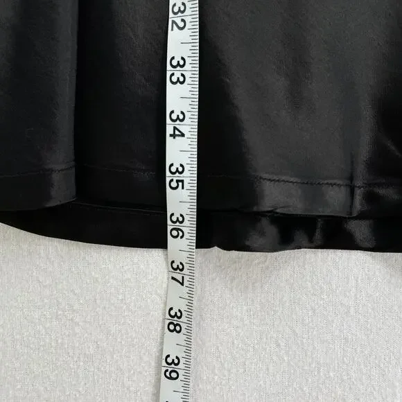 ENZA COSTA Satin Bias Cut Skirt Womens Small 1 Black Midi Pull on Slip Maxi NWOT - Picture 16 of 16